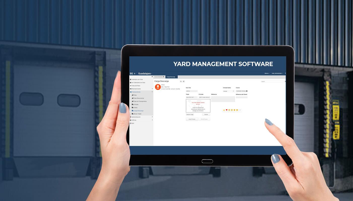 Yard Management Software on a tablet