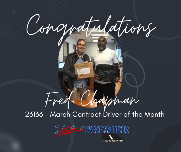 Fred Chapman March 2023 Contract Driver Of The Month Premier